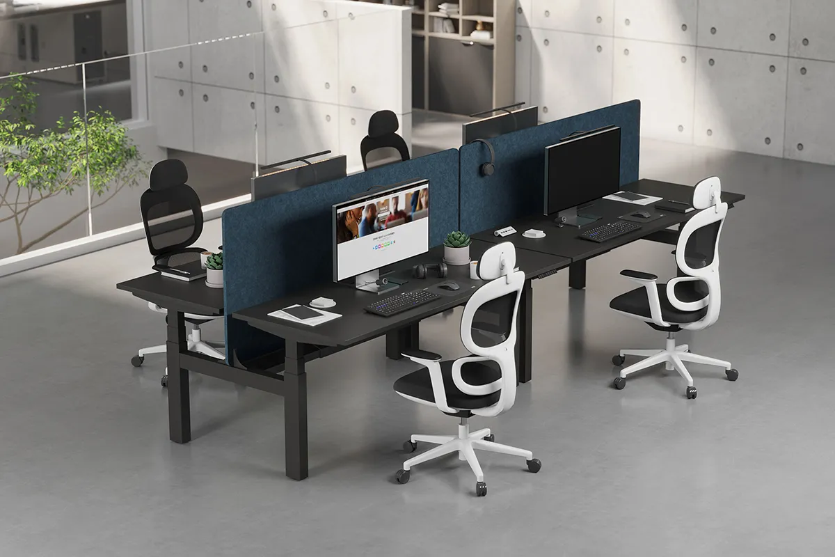 Sendi E Height Adjustable 2-Person Workstation Scene Image Three