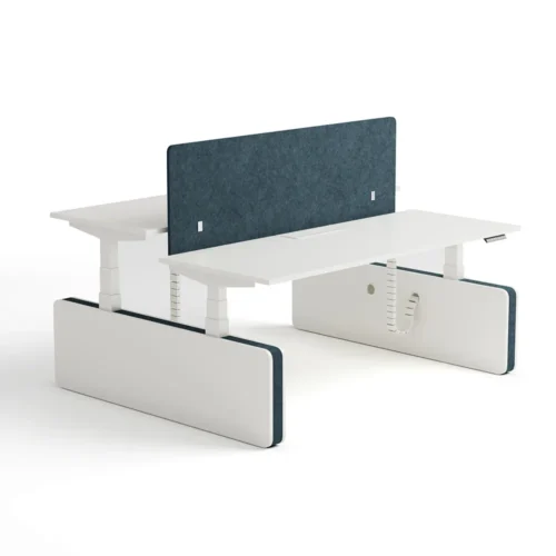 Sendi E Height Adjustable 2-Person Workstation Panel Legs