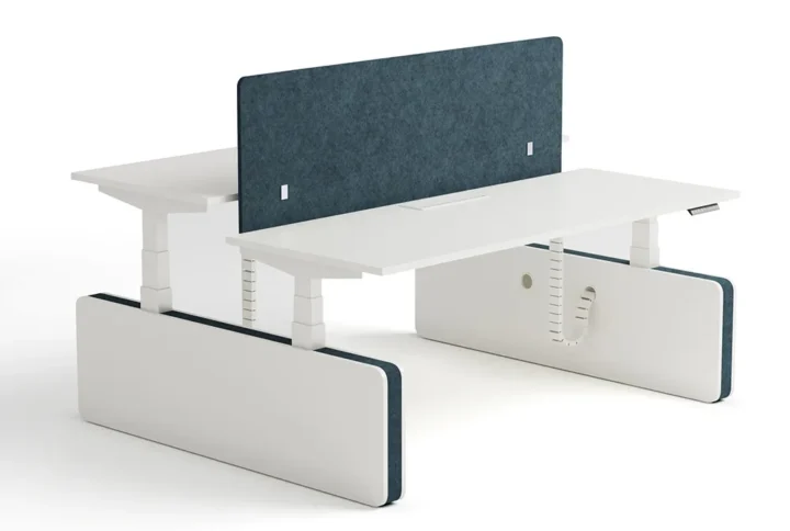 Sendi E Height Adjustable 2-Person Workstation Panel Legs