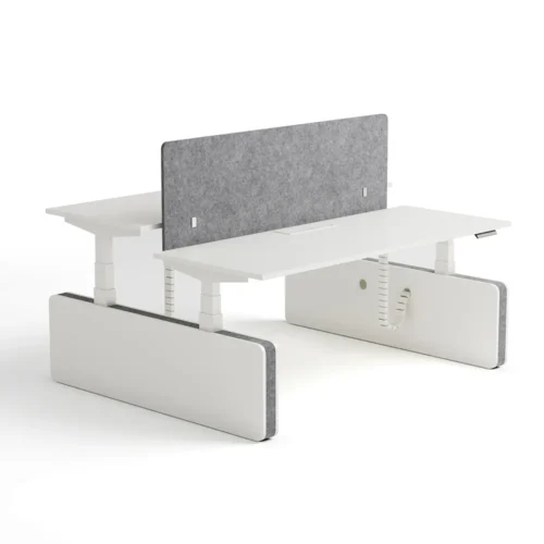 Sendi E Height Adjustable 2-Person Workstation Panel Legs