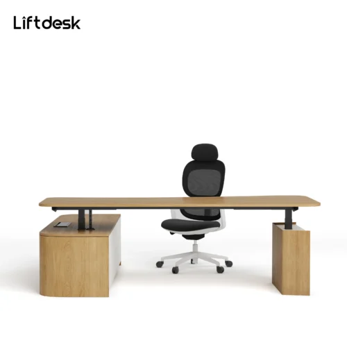 Sendi E L-shaped Executive Standing Desk with chair