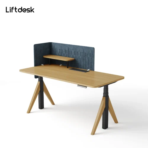 Sendi E Standing Desk with Corner Shelf