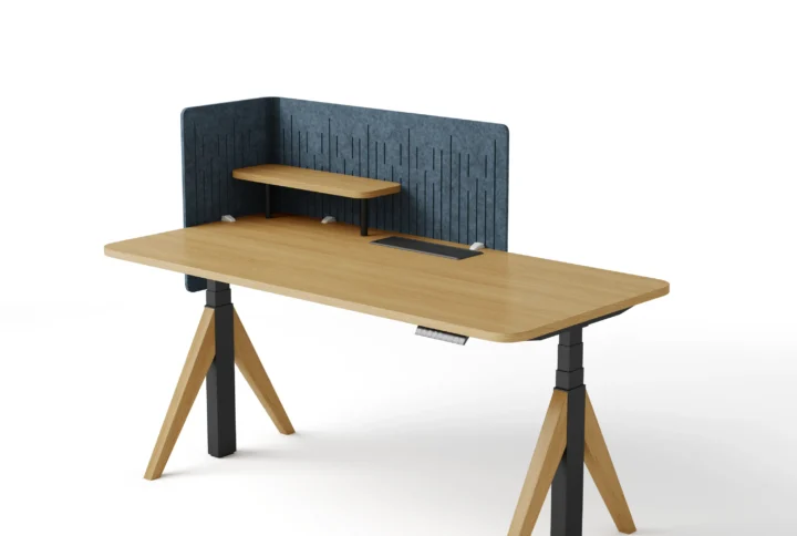 Sendi E Standing Desk with Corner Shelf