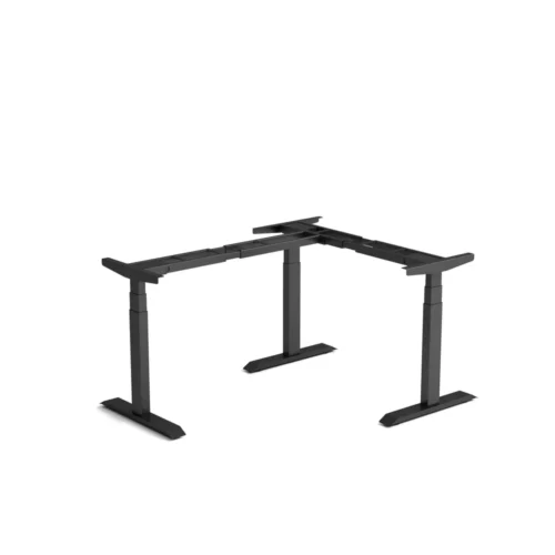 black l shaped desk frame
