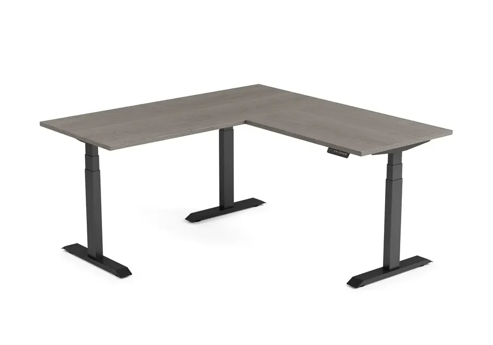 l shaped standing desk viking oak