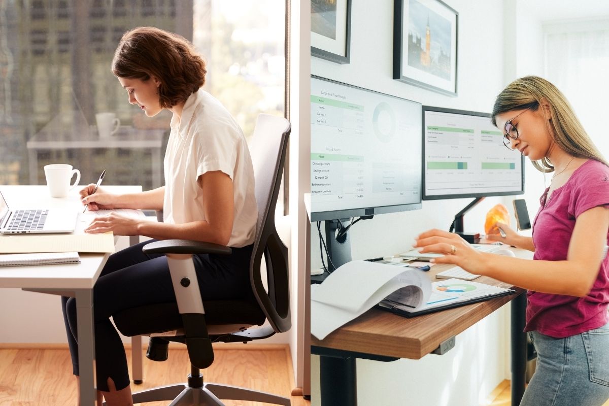 alternate between siiting and standing