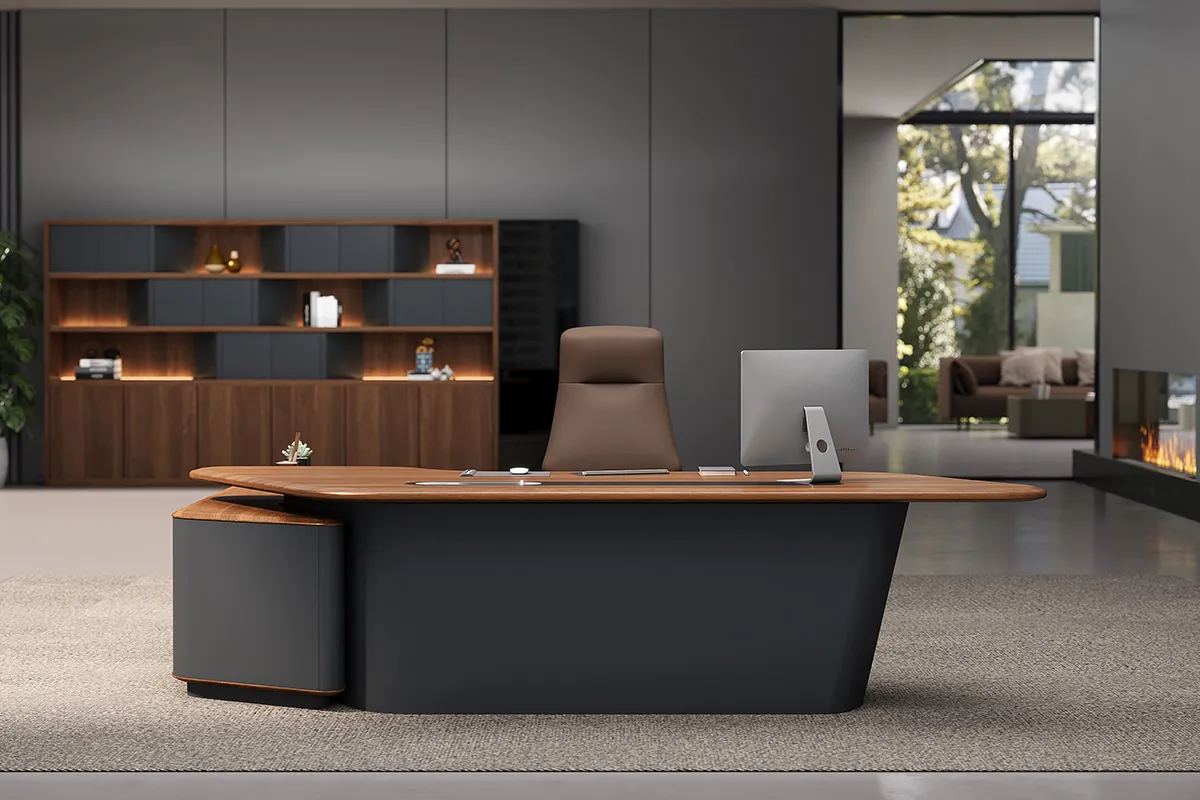 Minotti L-Shaped Executive Desk details 2
