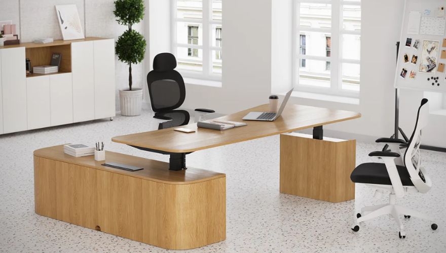 sendi l shaped executive standing desk