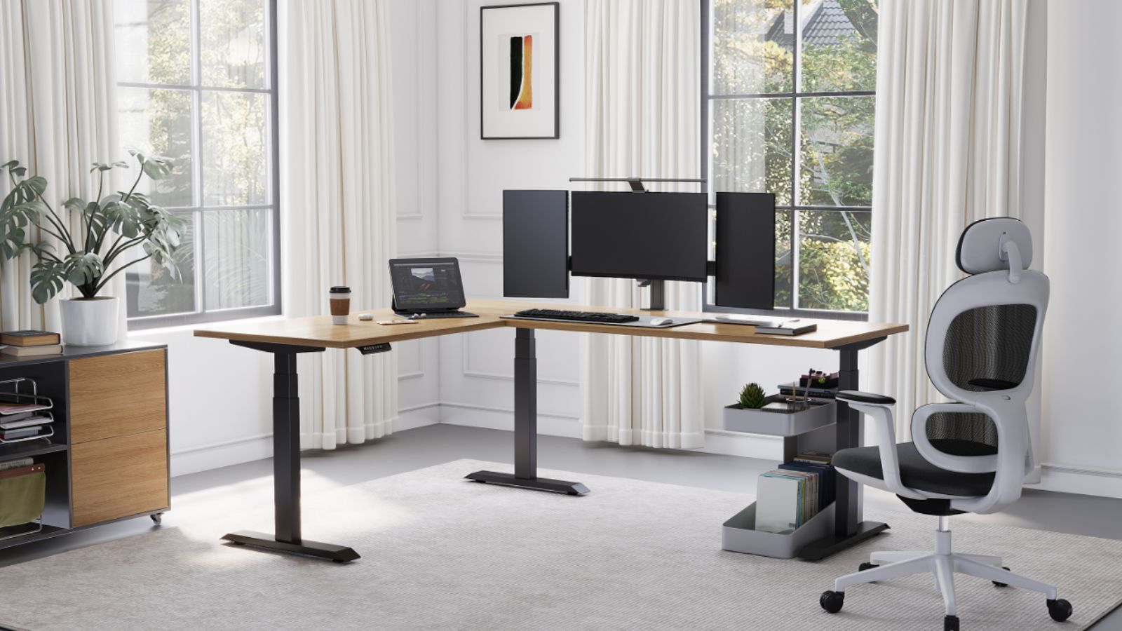 Sendi e l shaped standing desk