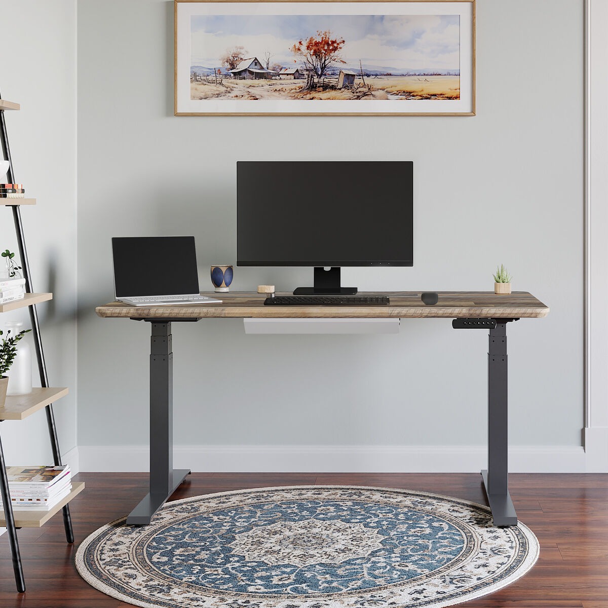 Vari Electric Standing Desk with File Drawer