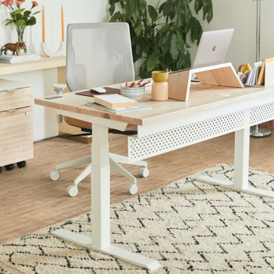 white standing desk