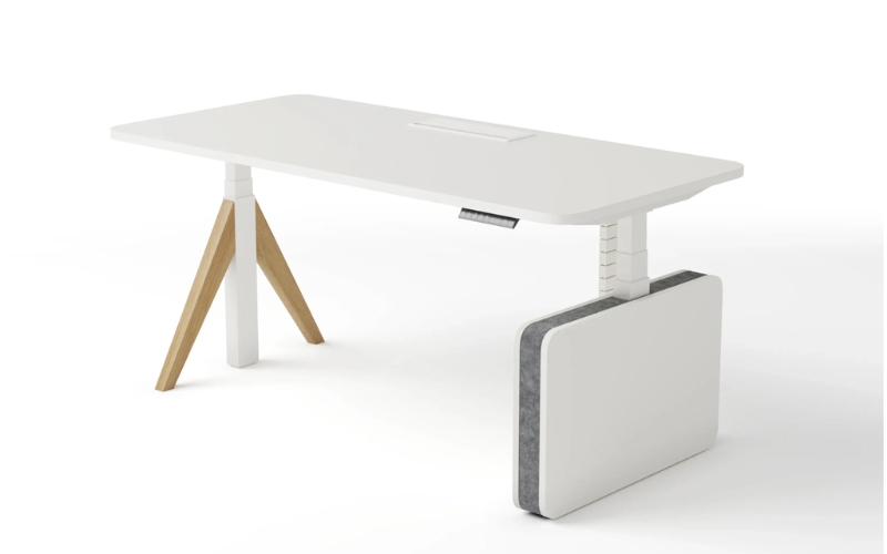 Liftdesk Sendi E, an affordable standing desk with dual legs