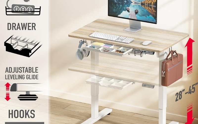 SHW budget electric standing desk for home office
