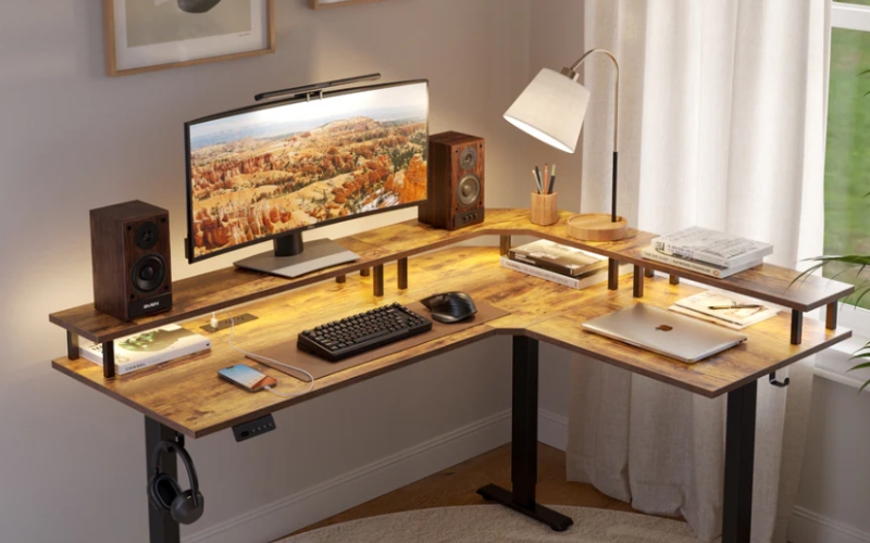 FEZIBO standing desk in a room